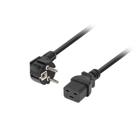 Lanberg | CEE 7/7- to IEC 320 C19 power cord, 16A VDE | CA-C19C-10CC-0018-BK