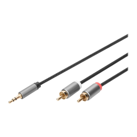 Digitus Audio adapter cable, 3.5 mm stereo jack to RCA | DB-510330-010-S