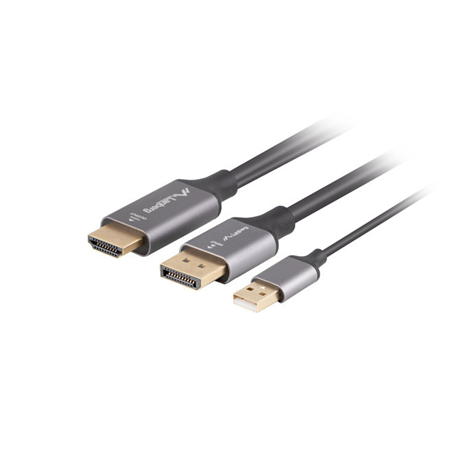 Lanberg HDMI (M) to Displayport (M) cable 4K, Black | CA-HDDP-20CU-0018-BK | 1.8 m