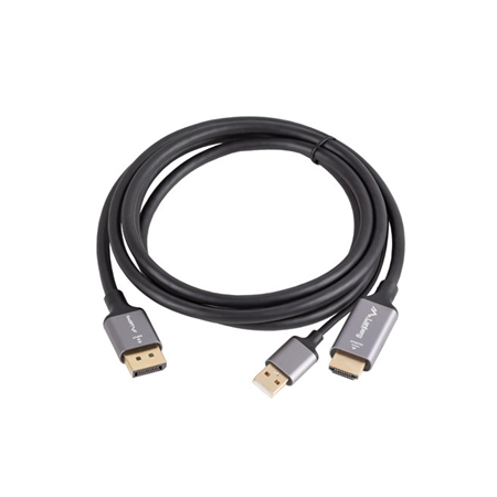 Lanberg HDMI (M) to Displayport (M) cable 4K, Black | CA-HDDP-20CU-0018-BK | 1.8 m