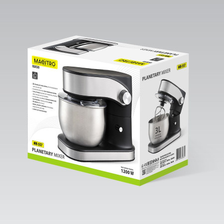 Feel-Maestro MR-557 Planetary mixer with 3 l bowl, 1200 W Black