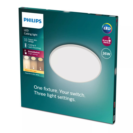 Philips Superslim 36W LED šviestuvas balta