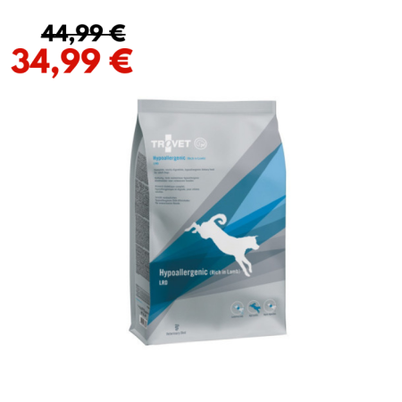 TROVET Hypoallergenic LRD Lamb - sausas šunų maistas - 10kg kaina PAŽEISTA PAKUOTĖ