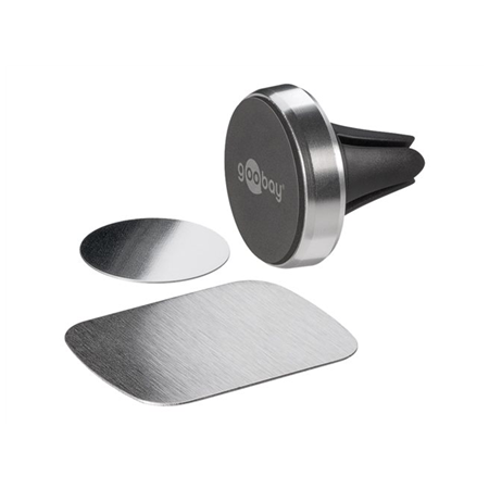 Goobay | Magnetic mount Metal Slim Design for smartphones (35mm) | 38685 | Black/Silver | Magnetic holder is suitable for almost