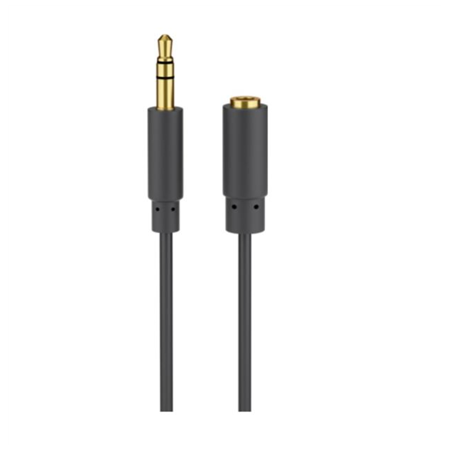 Goobay | Headphone and audio AUX extension cable; 3.5 mm; 3-pin; slim | 97122