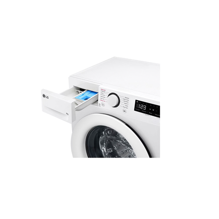 LG | Washing machine | F2WR508SWW | Energy efficiency class A | Front loading | Washing capacity 8 kg | 1200 RPM | Depth 47.5 cm