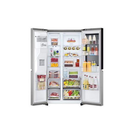 LG Refrigerator | GSGV81PYLL | Energy efficiency class E | Free standing | Side by side | Height 179 cm | Fridge net capacity 41