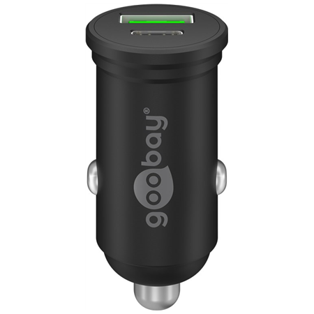 Goobay Dual-USB Car Fast Charger USB-C PD (Power Delivery), 45 W | 61739