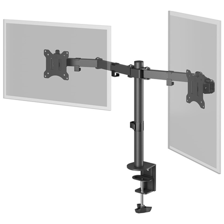 Goobay Dual Monitor Mount Flex | Swivel, Tilt, Rotation | 17-32 " | Maximum weight (capacity) 8 kg | Black
