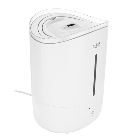 Adler Humidifier | AD 7971 | 30 W | Water tank capacity 5 L | Ultrasonic | Humidification capacity 100-250 ml/hr | White