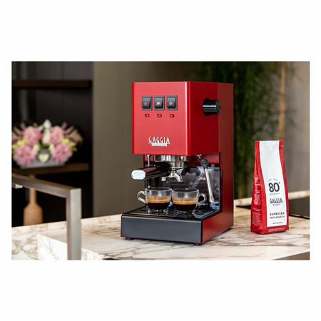 Gaggia | Coffee Maker | RI9481/12 Classic E24 | Pump pressure 15 bar | Built-in milk frother | Semi-automatic | Cherry Red