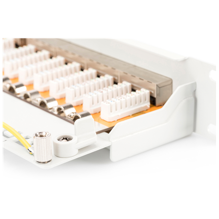Digitus | Patch Panel | DN-91624S | White | Category: CAT 6; Ports: 24 x RJ45; Retention strength: 7.7 kg; Insertion force: 30N