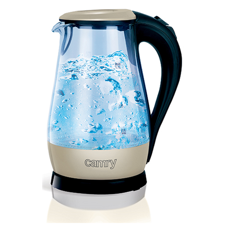 Camry | CR 1251 | Standard kettle | 2000 W | 1.7 L | Glass | 360° rotational base | Glass/Black