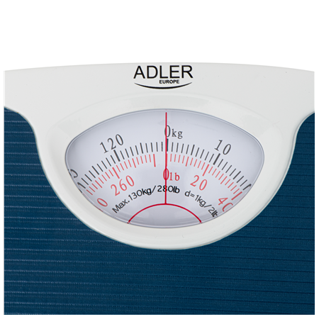Adler | Mechanical bathroom scale | AD 8151b | Maximum weight (capacity) 130 kg | Accuracy 1000 g | Blue/White