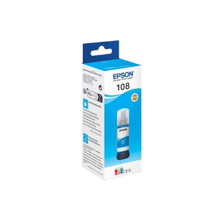 Epson 108 EcoTank | Ink Bottle | Cyan