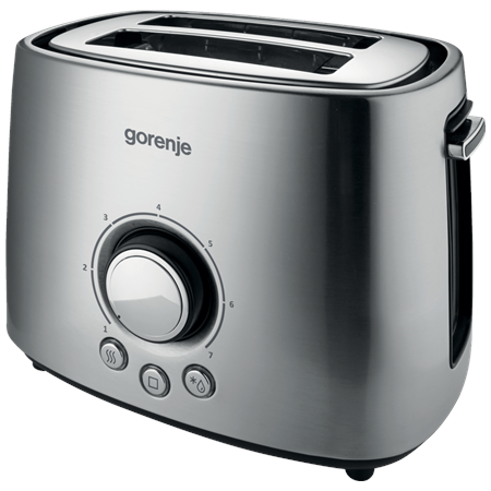 Gorenje | Toaster | T1000E | Power 1000 W | Number of slots 2 | Housing material  Metal | Stainless Steel