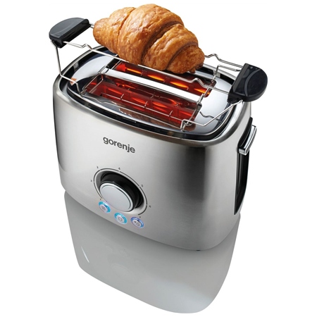 Gorenje | Toaster | T1000E | Power 1000 W | Number of slots 2 | Housing material  Metal | Stainless Steel