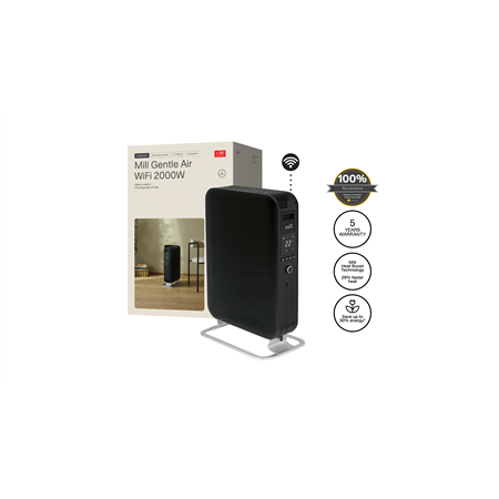 Mill | WiFI GEN3 Oil Filled Radiator | OIL2000WIFI3 | Oil Filled Radiator | 2000 W | Number of power levels 3 | Black