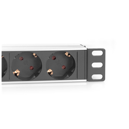 10” Socket Strip with Aluminum Profile, 4-way safety sockets | DN-95418