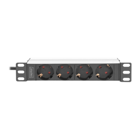 10” Socket Strip with Aluminum Profile, 4-way safety sockets | DN-95418