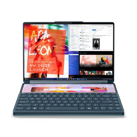 Lenovo Yoga Book 9 14IAH10 | Tidal Teal | 2x14 " | OLED | Touchscreen | 2.8K WQXGA+ | 2880 x 1800 pixels | Intel Core Ultra 7 |