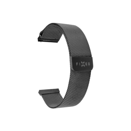 Fixed | Mesh Strap for Smatwatch, Quick Release 22mm | Black
