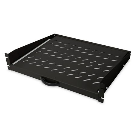 Digitus Extendible Shelf for fixed mounting on front 483 mm (19") profile rails | DN-19-TRAY-2-450-SW