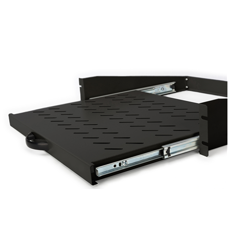 Digitus Extendible Shelf for fixed mounting on front 483 mm (19") profile rails | DN-19-TRAY-2-450-SW