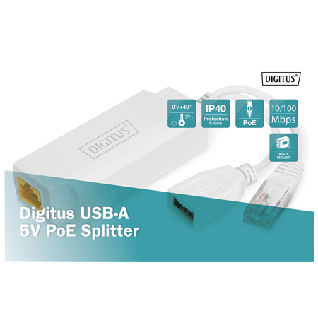Digitus | USB-A 5V PoE Splitter | DN-95208