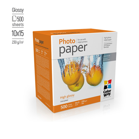 ColorWay Photo Paper, 500 sheets | 230 g/m² | 10x15 | High Glossy