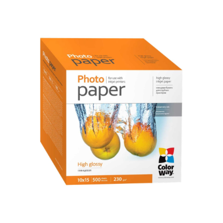 ColorWay Photo Paper, 500 sheets | 230 g/m² | 10x15 | High Glossy