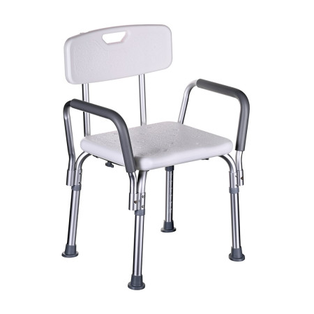 Dušo kėdė su atlošu ir porankiais