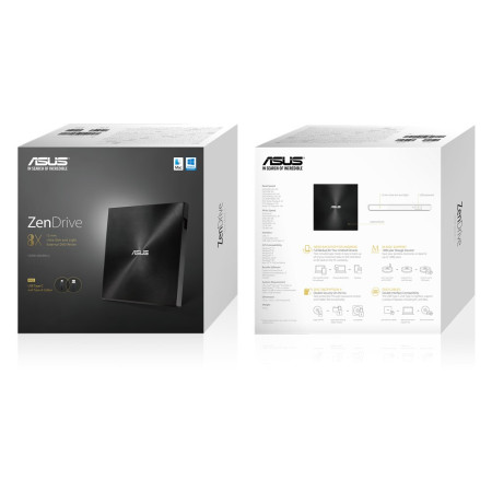 ASUS ZenDrive U9M DVD±RW optinis diskų įrenginys Juoda