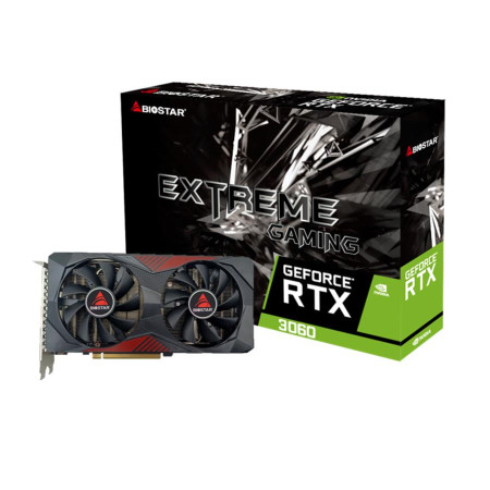 BIOSTAR NVIDIA GeForce RTX 3060 vaizdo plokštė (12 GB, GDDR6)