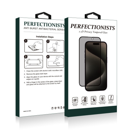 LCD apsauginis stikliukas 2.5D Privacy Perfectionists Samsung A376 A37 5G/A576 A57 5G juodas