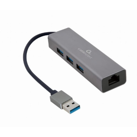 GEMBIRD USB3 Adapteris į LAN RJ45/3xUSB3 A-AMU3-LAN-01