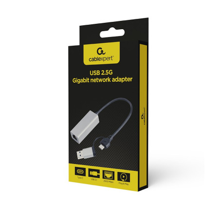 GEMBIRD USB 2.5G Gigabit tinklo adapteris