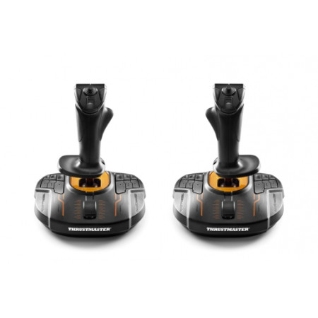 Thrustmaster T.16000M FCS SPACE SIM DUO Juoda, Oranžinė USB Vairalazdė