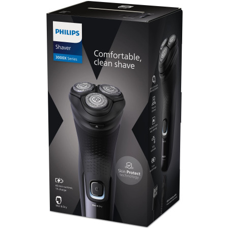 Philips 3000x X3001/00 juodas elektrinis dantų šepetėlis