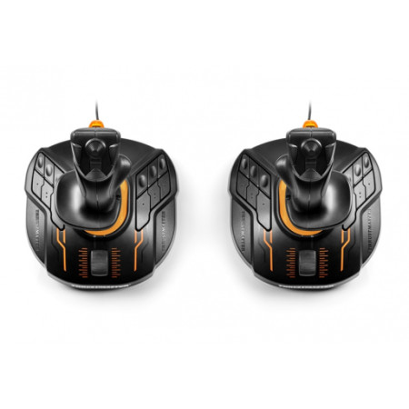 Thrustmaster T.16000M FCS SPACE SIM DUO Juoda, Oranžinė USB Vairalazdė
