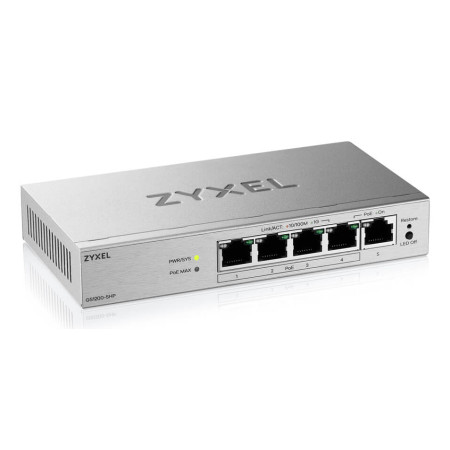 Zyxel GS1200-5HPV3 - 5 Portų Gigabit PoE+ Jungiklis