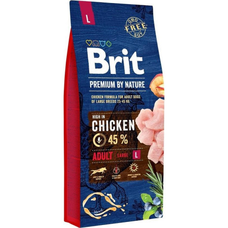 BRIT Premium by Nature Junior L Chicken - sausas maistas šunims - 15 kg