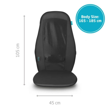 Ecomed MC-15E masažinė sėdynė, juoda, 24 W