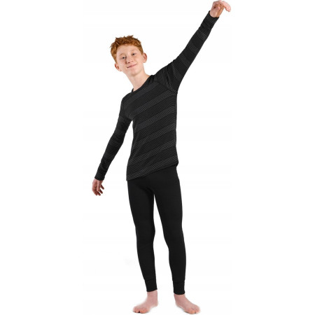 Odlo ACTIVE WARM ECO SET vaikų apatiniai, 116 cm, juodi ir pilki