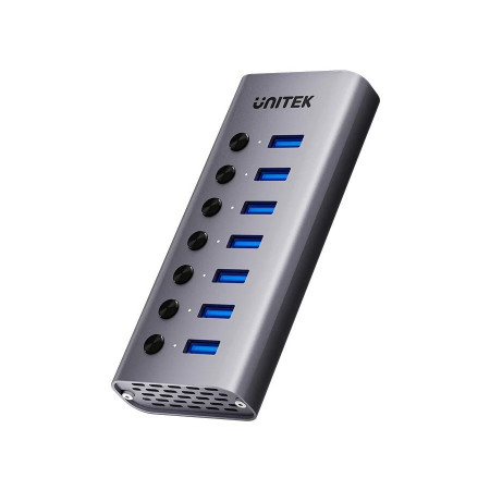 UNITEK USB-A 3.0 5 Gb/s Šakotuvas su 7-in-1 Jungikliu