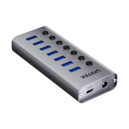 UNITEK USB-A 3.0 5 Gb/s Šakotuvas su 7-in-1 Jungikliu