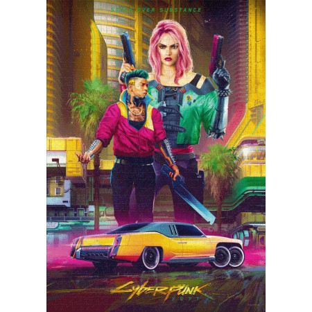 Vaizduotės dėlionė: Cyberpunk 2077 Kitsch stilius (1000 elementų)