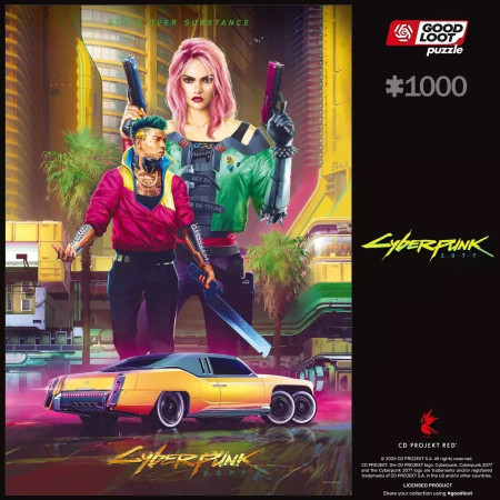 Vaizduotės dėlionė: Cyberpunk 2077 Kitsch stilius (1000 elementų)