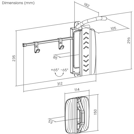Sieninis dviračių laikiklis „Maclean“, maks. 35 kg, MC-499