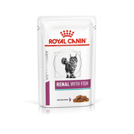 ROYAL CANIN Renal with Fish - šlapias kačių maistas - 12x85 g